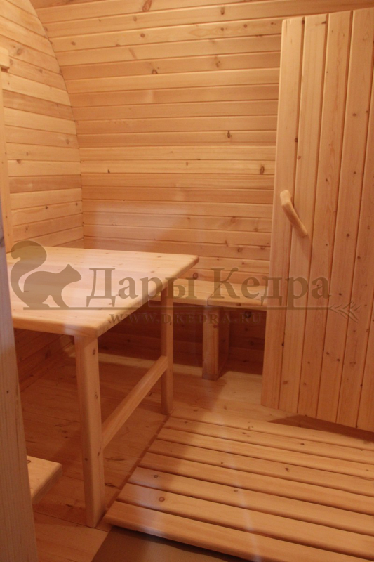 Баня-бочка буханка из кедра 3 метра